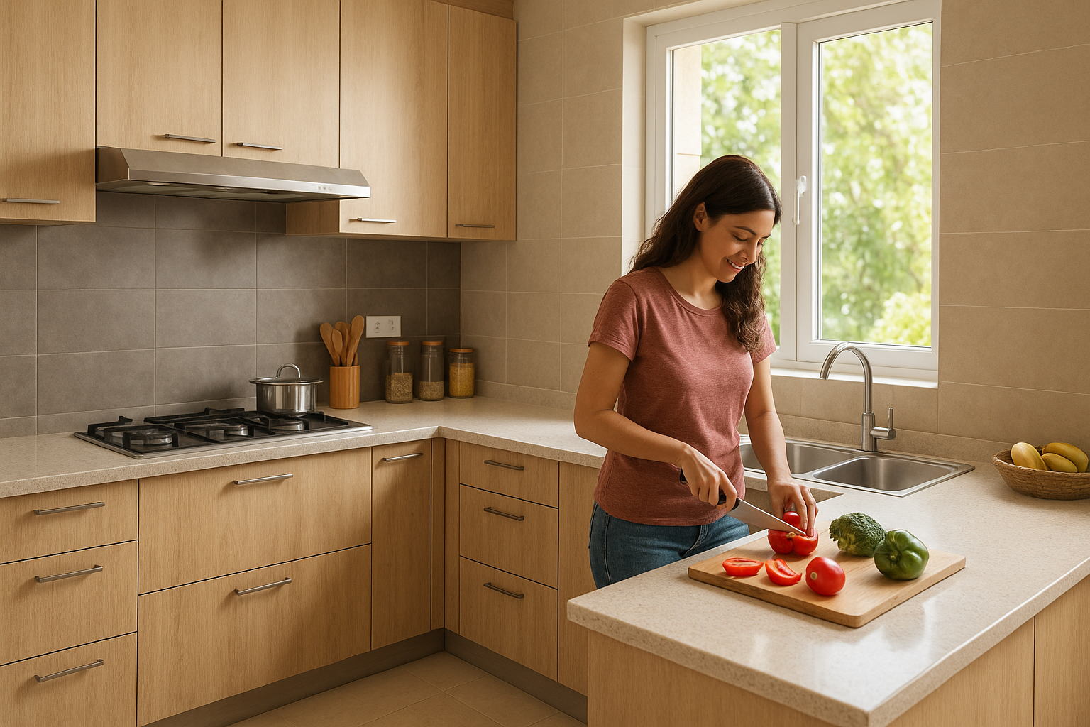 L Shape Modular Kitchen Design